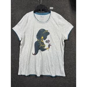 Disney Her Universe Shirt Womens 2 Princess Jasmine Silhouette Floral Graphic Te